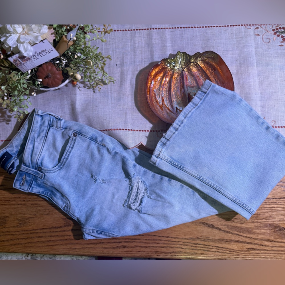 Stylish Light Blue Flare Jeans